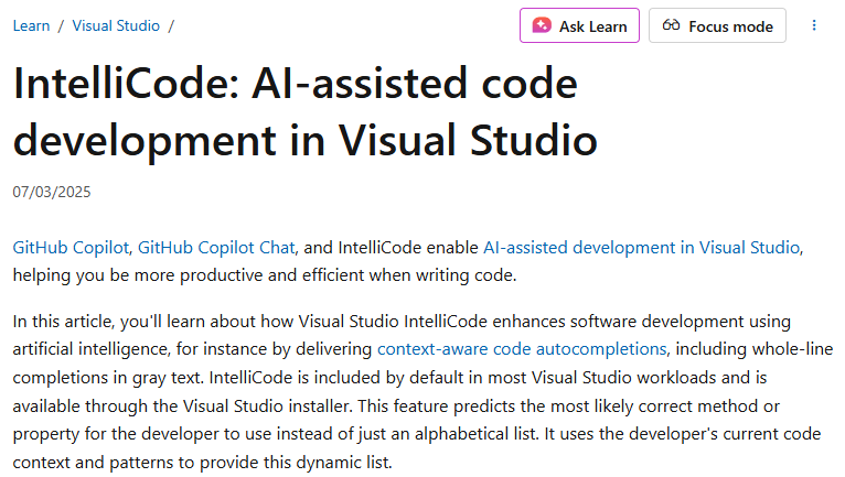 Microsoft IntelliCode