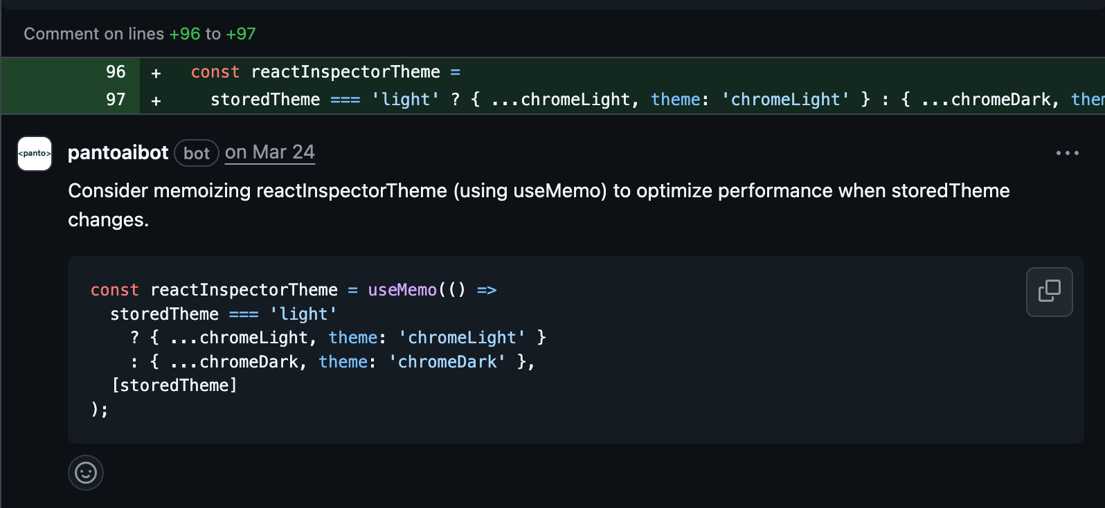 Panto AI code review
