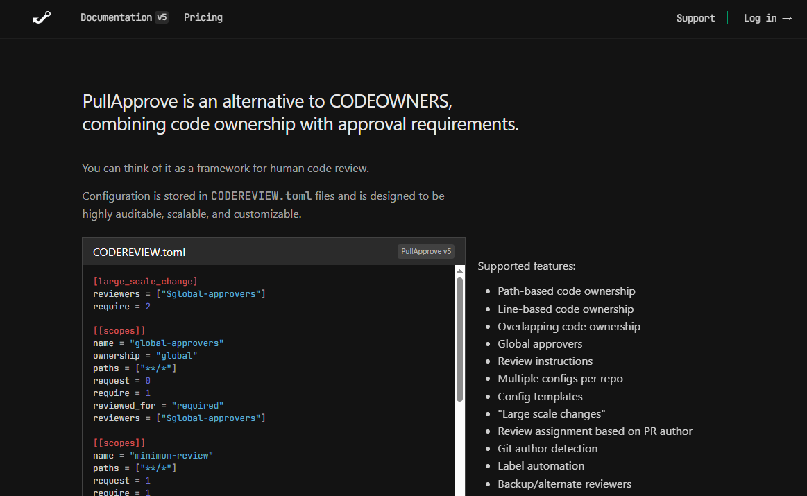 PullApprove pull request review tools