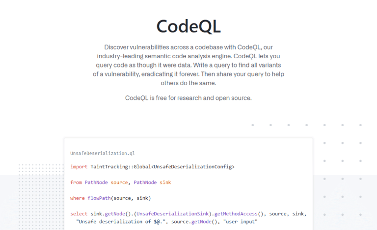 CodeQL code audit