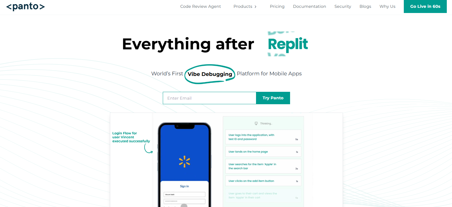 Panto AI QA automation tools
