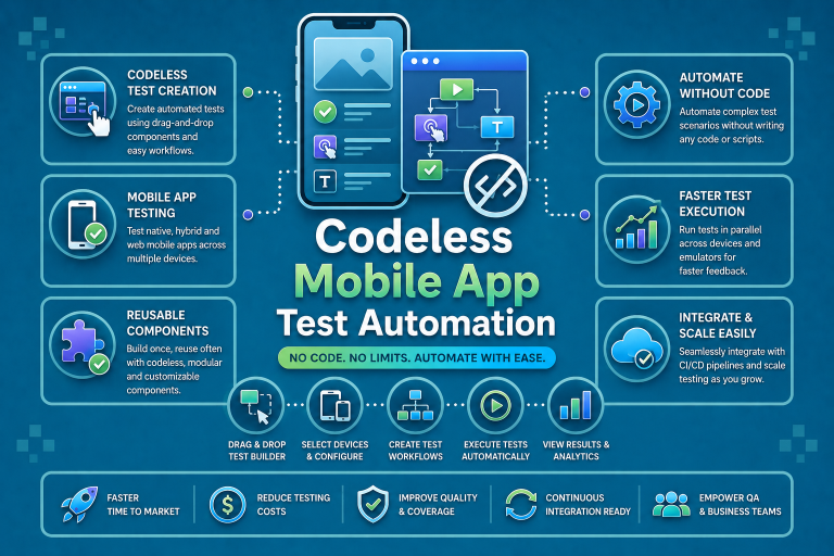 Codeless Mobile App Test Automation with AI & ML: The 2026 Platform Guide
