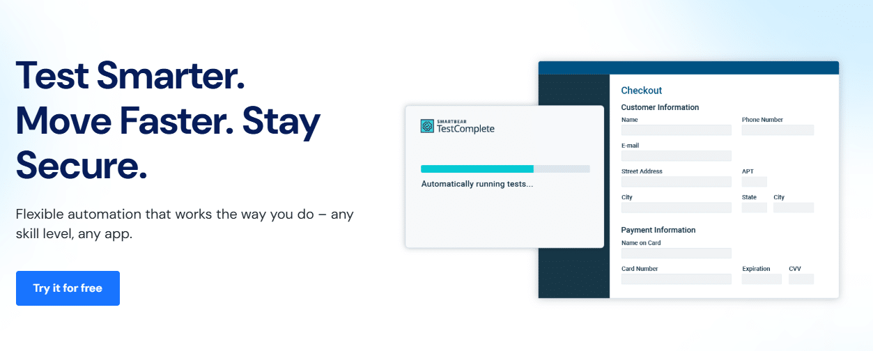 TestComplete regression testing