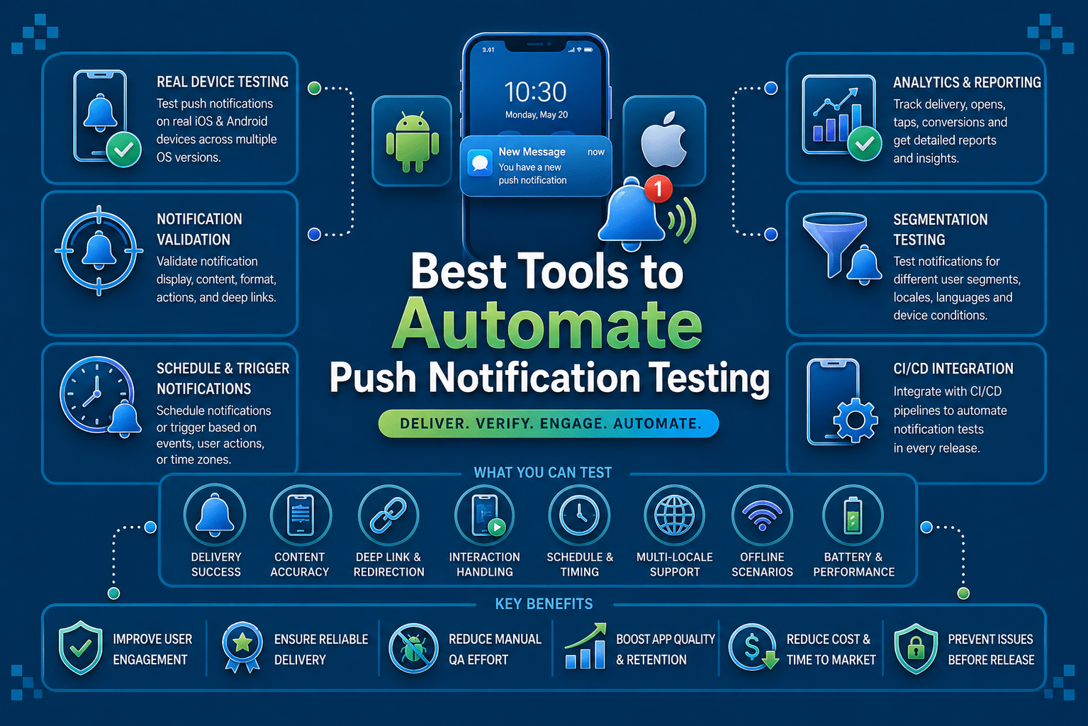 automate push notification testing