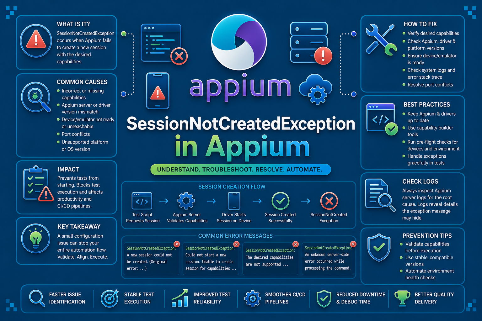 sessionnotcreatedexception in appium