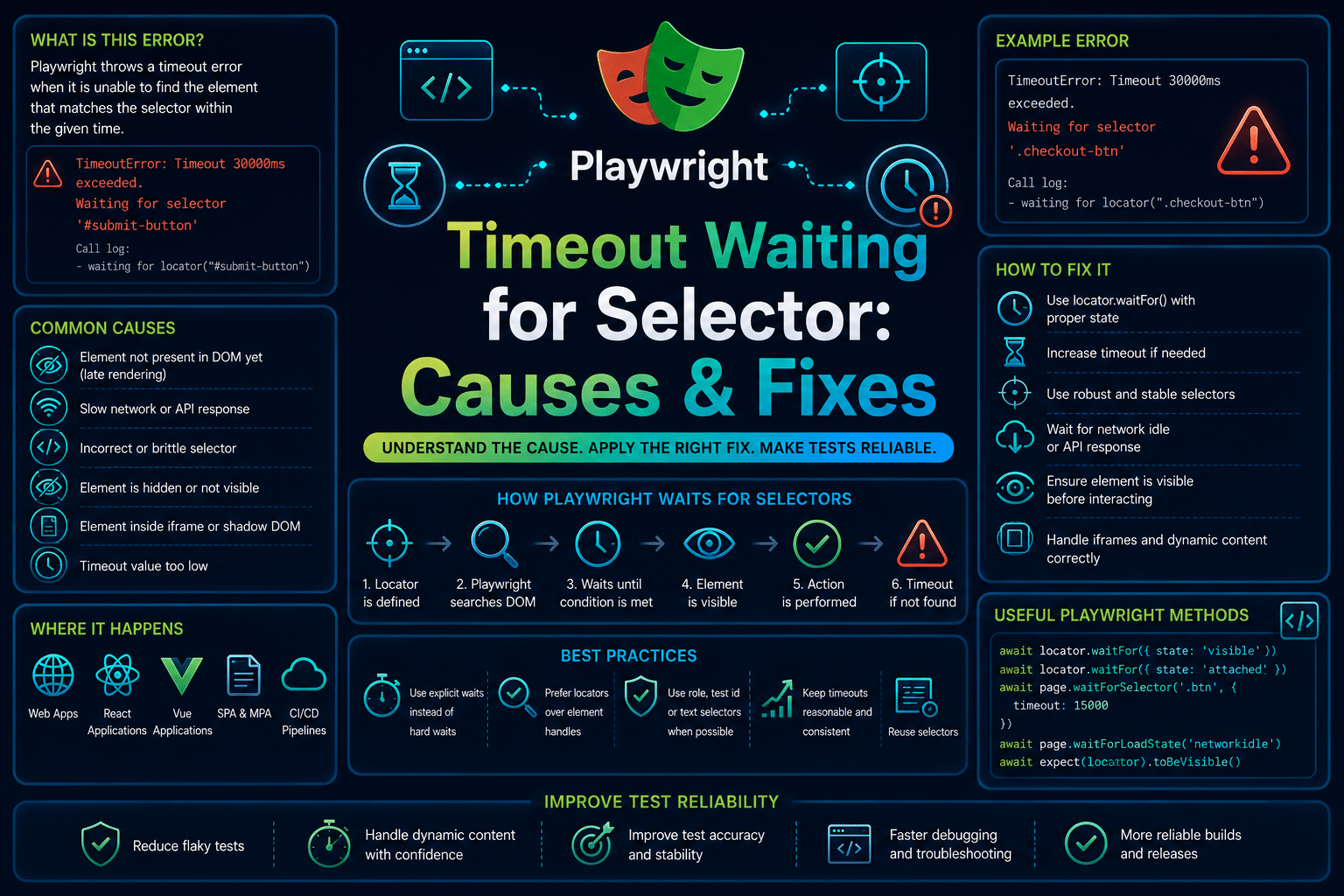 Playwright Timeout Waiting for Selector: Causes & Fixes