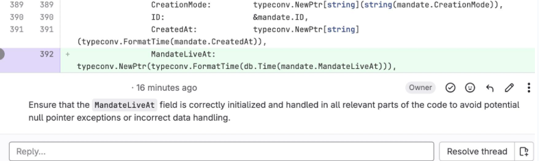 Panto AI Code Review Example